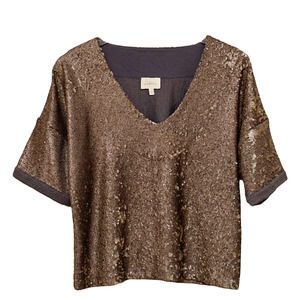Anthropologie Deletta Sequin Top XS
